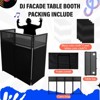 Portable DJ Facade Booth,DJ Table Facade With White & Black Scrim,Foldable Metal Frame - 2 of 4