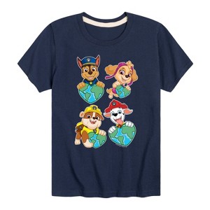 Boys' - Paw Patrol - Heart Earth Short Sleeve Graphic T-Shirt - 1 of 4