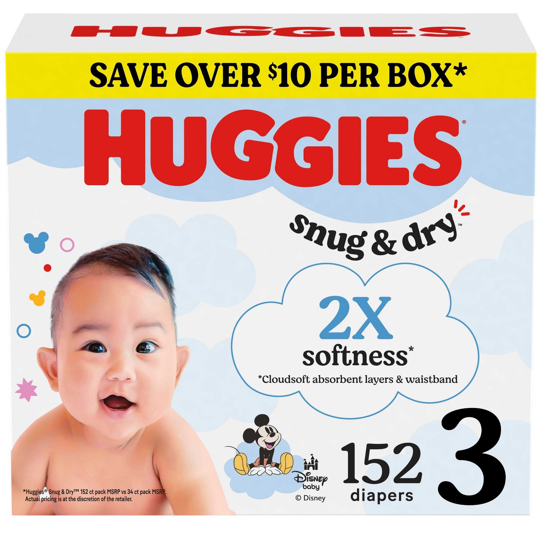 Huggies Snug & Dry Diapers   - Size 3 - 152ct