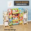 Toy Storage Organizer with 6 Shelves & 12 Bins, Kids Bookshelf and Bin Shelf for Bedroom, Playroom Organization and Decor - 4 of 4