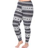 Women's Plus Size Printed Leggings - One Size Fits Most Plus - White Mark - 2 of 3