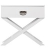 NicBex Nightstand with 1 Croc-textured Fronts Drawer,End Table with X-shaped Legs for Bedroom,Living Room - 3 of 4