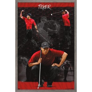 Trends International Tiger Woods - Sketch Framed Wall Poster Prints - 1 of 4