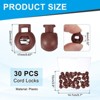 Unique Bargains Plastic Adjustable Draw String Clip Ends Spring-Loaded Buckle Round Cord Locks 30 Pcs - 2 of 3