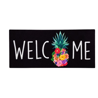 Evergreen Welcome Color Floral Pineapple Sassafras Switch Mat