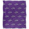 University Of Wisconsin Whitewater Logo Pattern Silky 50x60 Blanket, 1 Sided - 2 of 4