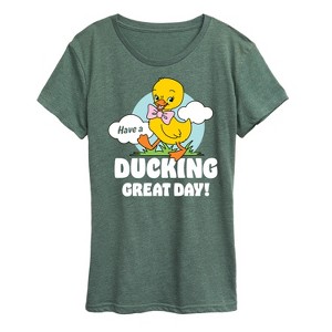 Women's - Instant Message - Ducking Great Day Short Sleeve Graphic T-Shirt - 1 of 4