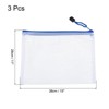 Unique Bargains PVC Waterproof Zipper Home Office Travel File Bag 3 Pcs - 2 of 4