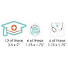 Big Dot of Happiness Medical School Grad - Paper Straw Decor - Doctor Graduation Party Striped Decorative Straws - Set of 24 - 2 of 4