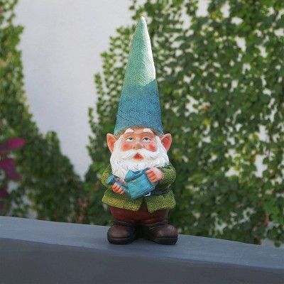 15" Multicolor Polyresin Garden Gnome with Watering Can