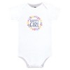 Hudson Baby Infant Girl Cotton Bodysuits, Happy Girl - 3 of 4