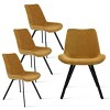 Kourtney Modern Dining Chair for 4, Custom-made Upholstered Side Chair With Black Legs (Set of 4)-Maison Boucle - 2 of 4