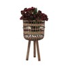 Sagebrook Home 15" Wide 3pc Open Weave Bamboo Planter Pot Brown: Set of Indoor/Outdoor, Floor Standing Planters - 4 of 4