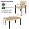 7 Pieces Wicker Outdoor Patio Dining Set,Wicker Garden Dining Table and Chairs Set,Rattan Dining Set with Cushions and Umbrella Hole-Coolbibila - 4 of 4