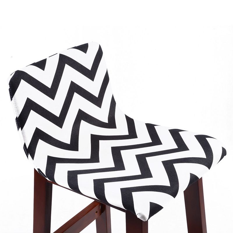 Modern Home Chelsea Contemporary Wood/Fabric Barstool, 2 of 3