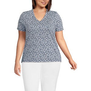 Lands' End Women's Relaxed Supima Cotton T-Shirt - 1 of 3