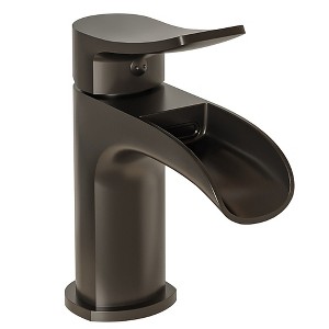BWE Waterfall Single Handle Single Hole Farmhouse Faucet Bathroom Drip-Free Vanity RV Sink Faucet - 1 of 4