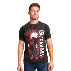 My Hero Academia Tomura Shigaraki Men's Black Mineral Wash Oversized Crew Neck Short Sleeve T-shirt - 1 of 4
