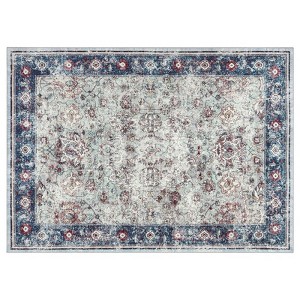 Coolmee Vintage Living Room Area Rug Soft Washable Oriental Traditional Distressed Rugs Indoor Floor Carpet for Home Office Decor - 1 of 4