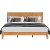 Galano Weiss Wood Frame Platform Bed With Headboard in Amber Walnut, Oslo Oak, Walnut - 2 of 4