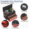 Huxxion 2-in-1 Rolling Tool Box, Large Capacity 6-Drawer Tool Box with Key and Wheels, Tool Chest for Repair Shop, Warehouse, Garage - 3 of 4
