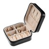 Unique Bargains Travel Square Small Portable PU Leather Jewelry Organizer Case Storage - 4 of 4