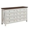 KIGFTSOD Farmhouse 8 Drawers Dresser Chests for Bedroom, Wood Rustic Tall Chest of Drawers, Dressers Organizer for Bedroom,Walnut - 2 of 4