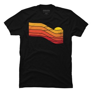 Men's Design By Humans 70s Retro Sunset By Vanphirst T-Shirt - 1 of 4