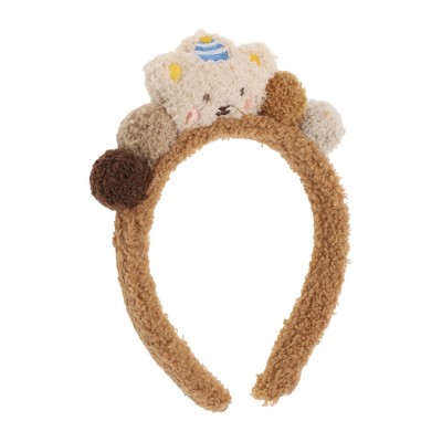 Unique Bargains Women's Classic Plush Bears Shape Headbands 7.87"x5.91"x0.71" 1 Pc