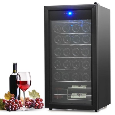 28 Bottle Compressor Wine Cooler Refrigerator, Large Freestanding Wine Cellar For Red, White, Champagne or Sparkling Wine