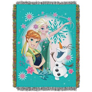 Northwest Frozen Woven Tapestry Throw Blanket, 48" x 60", Frozen Fever - 1 of 4