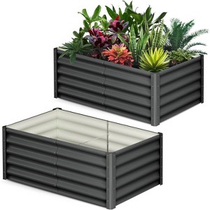 CuisinSmart Outdoor Rectangular Raised Garden Bed, Rectangular Planter Raised Beds for Plants, Vegetables and Flowers - 1 of 4