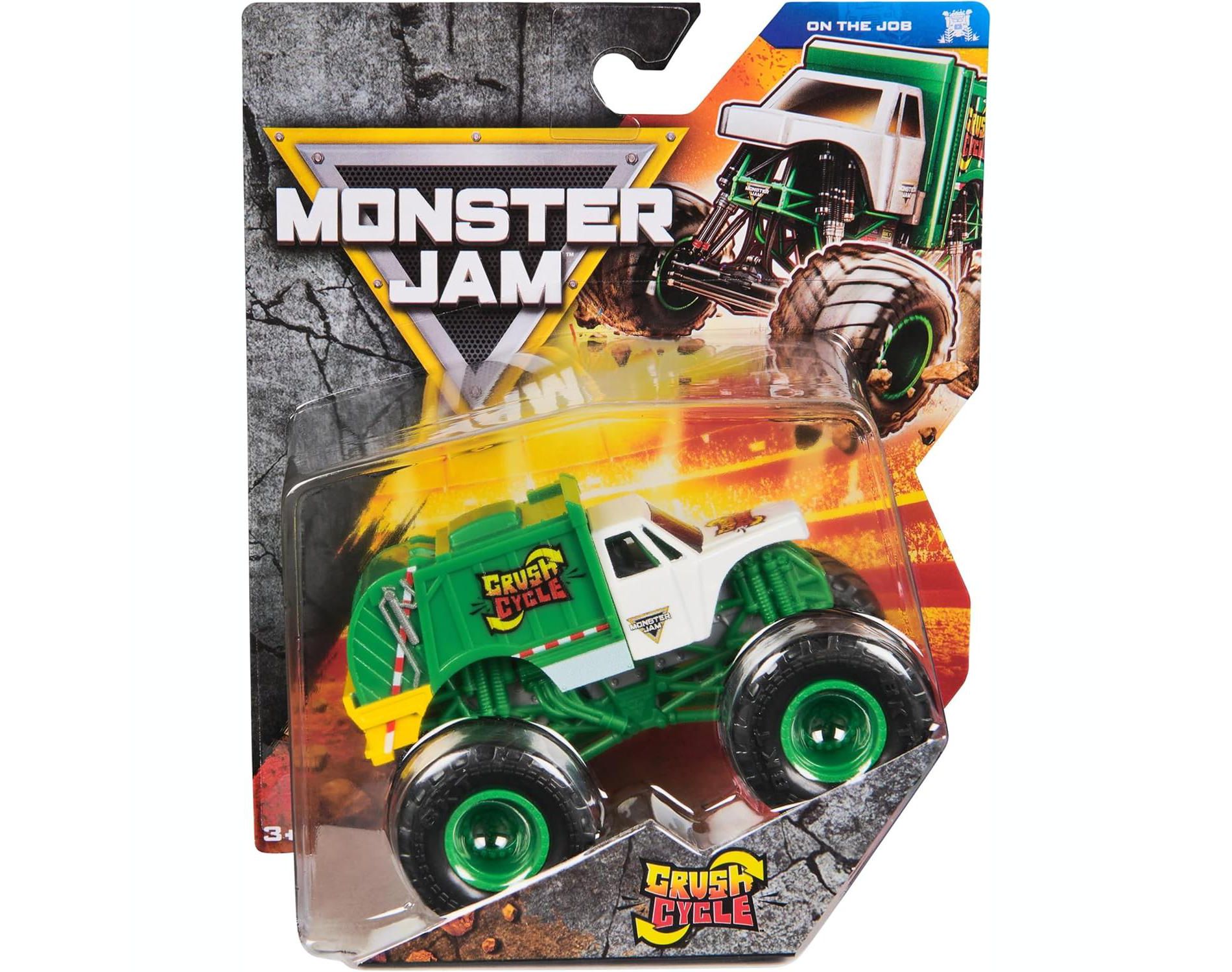 Monster Jam, Official Crush Cycle Monster Truck, Die-Cast Vehicle, 1:64 Scale, Kids Toys for Boys Ages 3 and up