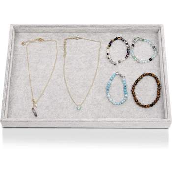 Unique Bargains Velvet Jewelry Tray Empty Stackable Tray Box For Rings  Earrings Necklace Bracelet Pendants 1 Pcs : Target