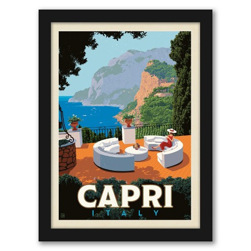 Italy Capri By Anderson Black Framed Print - Americanflat - X 24" : Target