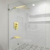 Cobbe Brushed Gold Wall Mounted Shower Kit with 10-Inch Square Rain Shower Faucet, Tub Faucet, 15.74-Inch Rain Shower Arm and Valve - 2 of 4