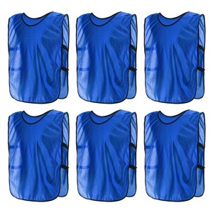 Unique Bargains Quick Drying Athletic Soccer Jersey Training Vests 6 Pcs - 1 of 4