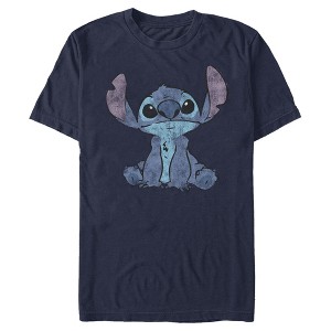Men's Lilo & Stitch Watercolor Stitch T-Shirt - 1 of 4