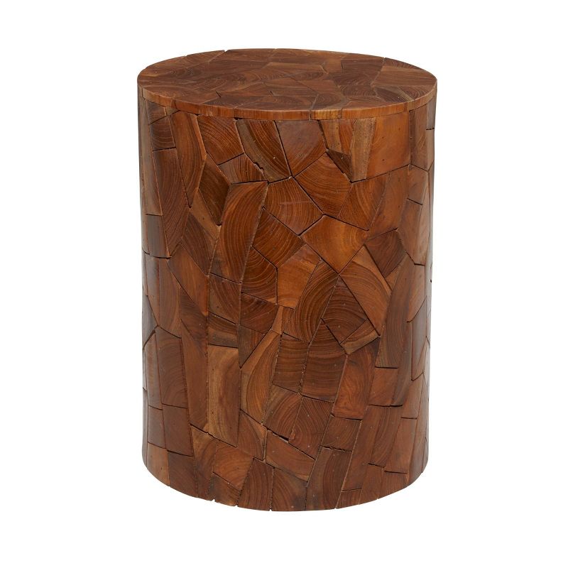 Contemporary Teak Wood Accent Table Dark Brown - Olivia &#38; May, 6 of 8