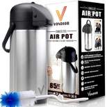 Vondior Airpot Coffee Dispenser with Pump - Insulated Stainless Steel Thermal Beverage Dispenser