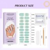 Saviland Women's 22pcs Semi-Cured Gel Nail Strips Kit - Glossy & Long-Lasting with Tools.(Misty Cyan Series) - 3 of 4