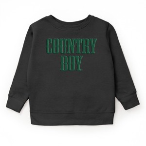 Country Boy Puff Print - Toddler Graphic Sweatshirt and Youth Graphic Sweatshirt - 1 of 3
