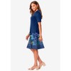Jessica London Women's Plus Size Stretch Ponte Flare Dress - 4 of 4