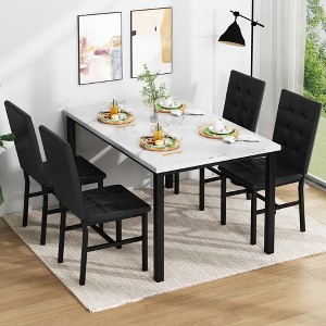 Hooseng Dining Table Set for 4, 5-Piece Kitchen Table Chairs Set, Rectangle Dining Room Table set with Four Chairs for Dining or Living Room - 1 of 4