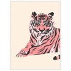 Kate & Laurel All Things Decor 28"x38" Sylvie Trendy Tiger Framed Canvas by Honey Island Studio White - 2 of 4