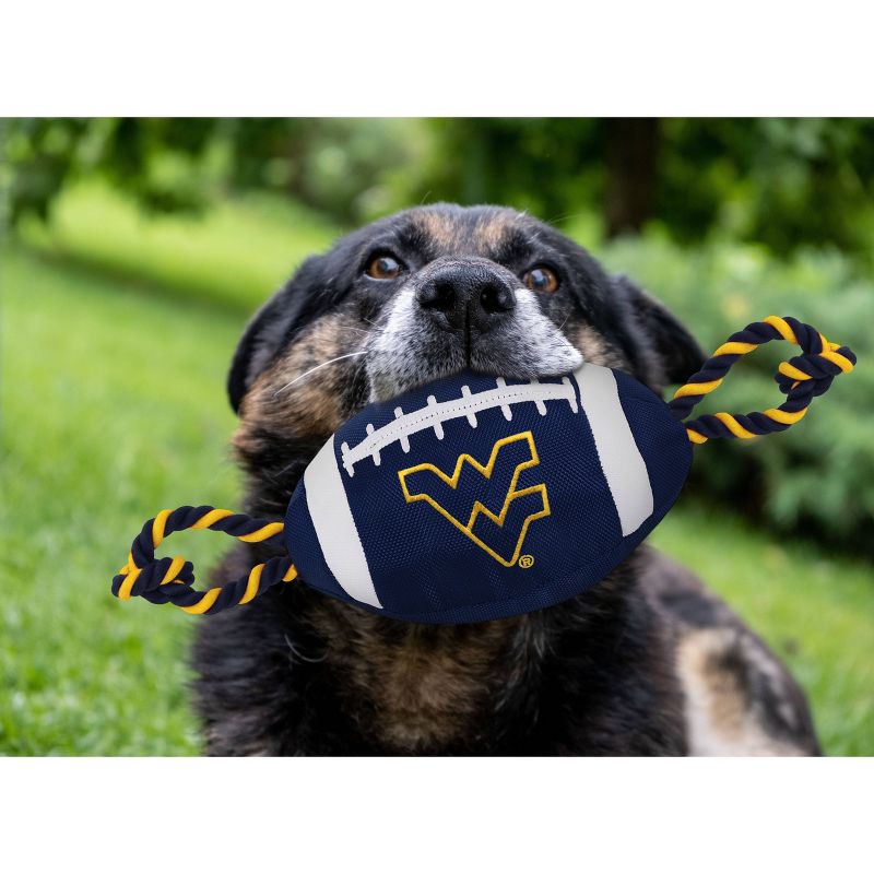 NCAA West Virginia Mountaineers Nylon Football Dog Toy, 2 of 5