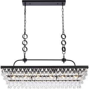 Elegant Lighting Nordic 6 - Light Pendant in  Black - 1 of 4