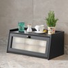 Bamboo Bread Box, Closed Bread Box for Kitchen Countertop with Window, Multi-Functional Kitchen Countertop Organizer - 3 of 4