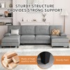 Celebalcony 106" Modular Upholstered Sectional, U-Shaped Sectional for Living Room - 2 of 4