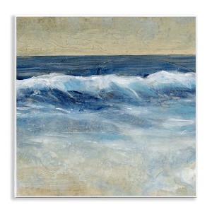 Stupell Industries Incoming Beach Tide Contemporary Painting Soft Whitecaps, 12" x 12" - 1 of 4